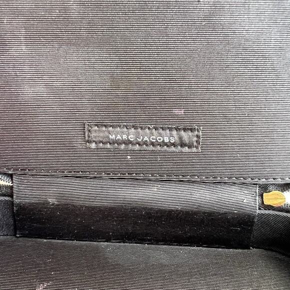 MARC JACOBS Pink Glitter Leopard Print Case Zippered Make Up Bag W/ Black Tassel - Picture 5 of 8